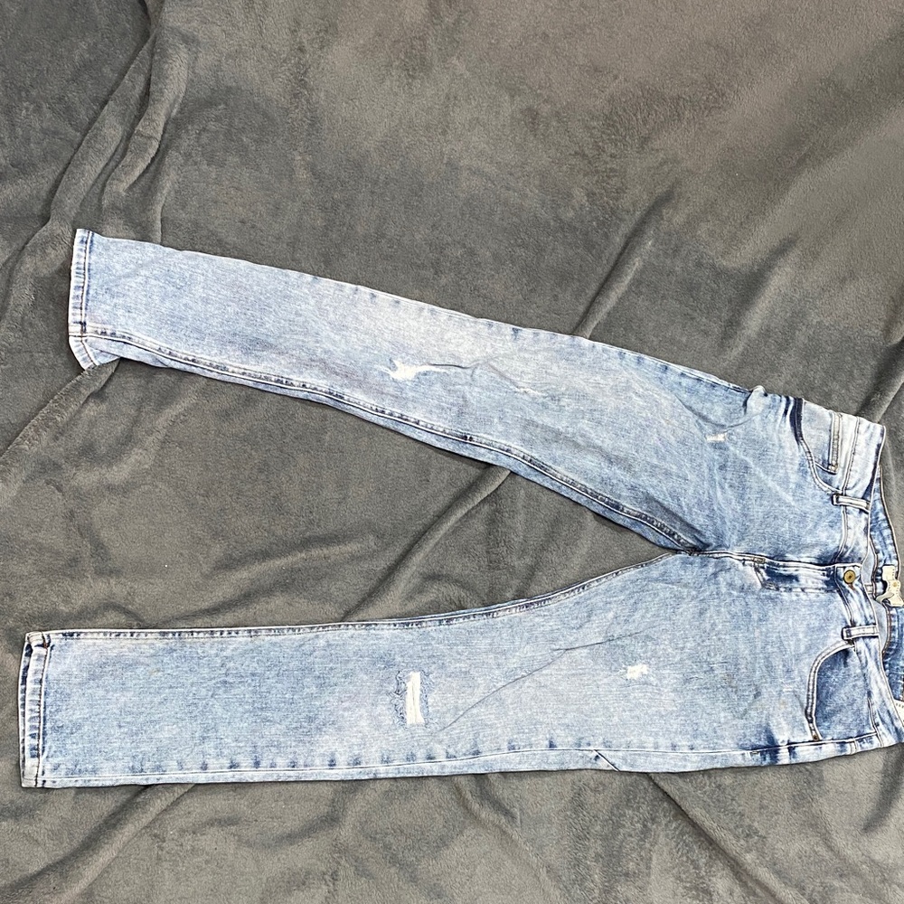 Zara Men's Denim Blue Straight Jeans